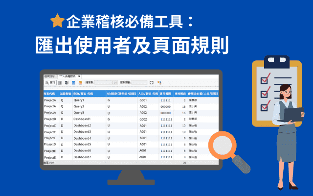 企業稽核必備工具：匯出使用者及頁面規則，完整紀錄內部人員及使用權限！